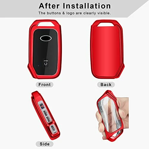 Best deal ???? For KIA Key Fob Cover Case With Keychain For 2019 2020 2021 2022 Kia Ceed Cerato Forte Etc (1 OR NO BUTTON ON FRONT SURFACE ONLY) (Red) ???? 4 Best deal ???? For KIA Key Fob Cover Case With Keychain For 2019 2020 2021 2022 Kia Ceed Cerato Forte Etc (1 OR NO BUTTON ON FRONT SURFACE ONLY) (Red) ???? - Image 2