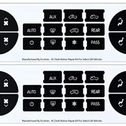 Coupon ???? (2 Pack) AC Dash Button Repair Kit - Best For Fixing Ruined Faded A/C Control Buttons - Decal Replacement Fits Select 07-14 GM Vehicles - Made In US ????