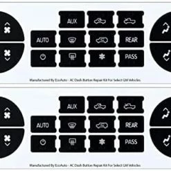 Coupon ???? (2 Pack) AC Dash Button Repair Kit - Best For Fixing Ruined Faded A/C Control Buttons - Decal Replacement Fits Select 07-14 GM Vehicles - Made In US ???? -Car Seat Covers shop 41XVx3QutsL. AC