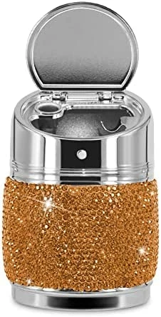 Wholesale ???? Portable Auto Car Cigarette Ashtray Ash Bling Crystal Smokeless Stand Cylinder Cup Holders,Silver ✨ 8 Wholesale ???? Portable Auto Car Cigarette Ashtray Ash Bling Crystal Smokeless Stand Cylinder Cup Holders,Silver ✨ - Image 6