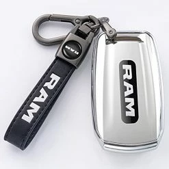 Brand new ???? Genuine Leather Car Keychain Suit For Dodge RAM 1500 2500 3500 Key Chain Keyring Family Present For Man And ???? Woman(Black) ???? -Car Seat Covers shop 41Y85zkJnsS