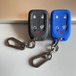 Budget ???? 2PCS Silicone Smart Key Fob Case Cover For 2023 2022 2021 2020 2019 Chevy Silverado And GMC Sierra 1500 2500HD 3500HD, Remote Protector Accessories Holder(5-Button, Black And Black) ❤️ -Car Seat Covers shop 41YVsg aR9L. AC