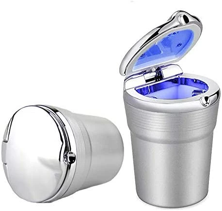 Best Sale ???? Car Ashtray,Weudozue Portable Detachable Stainless Auto Vehicle Cigarette Ashtray Ash With Blue LED Light Indicator Smokeless For Car Cup Holder,Home, Office (Silver) ⌛ 7 Best Sale ???? Car Ashtray,Weudozue Portable Detachable Stainless Auto Vehicle Cigarette Ashtray Ash With Blue LED Light Indicator Smokeless For Car Cup Holder,Home, Office (Silver) ⌛ - Image 5
