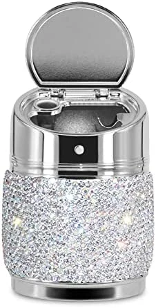 Wholesale ???? Portable Auto Car Cigarette Ashtray Ash Bling Crystal Smokeless Stand Cylinder Cup Holders,Silver ✨ 14 Wholesale ???? Portable Auto Car Cigarette Ashtray Ash Bling Crystal Smokeless Stand Cylinder Cup Holders,Silver ✨ - Image 12