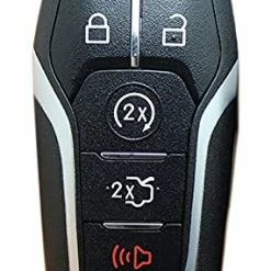 Coupon ???? Replacement Keyless Entry Remote Smart Key Fob Shell Case Fit For Ford F150 Fusion Explorer Mustang Lincoln MKZ MKC 5 Buttons Button Pad Cover (Black, 5 Buttons) ❤️