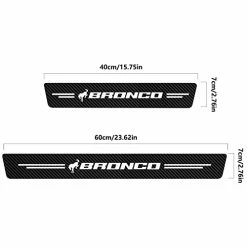 Top 10 ???? 4PCS For Bronco Car Door Sill Protector 2021 2022 - Entry Guard Threshold Scratch Protection Sticker, Carbon Fiber Leather Scuff Plate Accessories Decor, Black ✨ -Car Seat Covers shop 41YqVrSkrYL