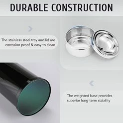 Best Pirce ???? Standing Ashtray With Trash Can, Indoor Outdoor Ashtray With Lid Removable Tray And 1.2 Gal Garbage Can, Smokeless Cigar Ashtray And Waste Disposal For Cigarettes For Patio Home Office, Black ⌛ -Car Seat Covers shop 41Z6VikrOHL