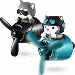 Best Pirce ⌛ 2 Pcs Car Air Freshener Pilot Cute Car Diffuser Cartoon Outlet Fan Air Diffuser For Car Vent Perfume Automotive Decoration (Bear) ⭐ -Car Seat Covers shop 41ZVH5thmNL. AC