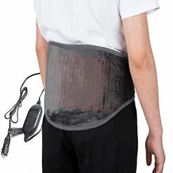 New ???? Machine Washable 12v Car Heating Pad For Back Pain Relief Back Wrap With Adjustable Strap For Back Pain Relief Electric For Car Van SUV Truck Driver 3 Heat Settings 47.6 X 10 Inch Grey ????