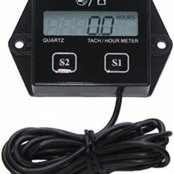 Promo ???? Achometer For Small Engine,Inductive Hour Meter For 2 Stroke & 4 Stroke Small Engine, Timorn Replaceable Battery Waterproof Tachometer For Chainsaw Marine ATV Motorcycle UTV Engine (Black) ⭐ -Car Seat Covers shop 41axIATPwhL. AC