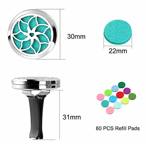 Buy ???? Ttstar TT-Star Car Diffuser Vent Clip- 4PCS Aromatherapy Car Vent Clips Alloy Essential Oil Car Diffuser Clips With 60 Refill Pad ???? 4 Buy ???? Ttstar TT-Star Car Diffuser Vent Clip- 4PCS Aromatherapy Car Vent Clips Alloy Essential Oil Car Diffuser Clips With 60 Refill Pad ???? - Image 2