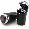 Best Pirce ???? Car Ashtray (1-Pack), Easy Clean Up Detachable Stainless Car Ashtray With Lid Blue Led Light And Removable Lighter For Most Car Cup Holder (Silver) ???? -Car Seat Covers shop 41beNvPonML