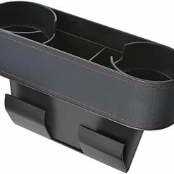 Budget ???? Coin Side Pocket Console Side Pocket Leather Cover Car Cup Holder Auto Front Seat Organizer Cell Mobile Phone Holder (Black) ???? -Car Seat Covers shop 41bv5W9XBwL. AC