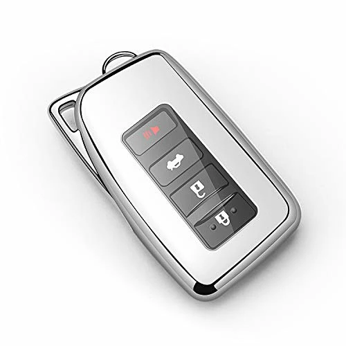 Budget ???? For Lexus Key Fob Cover Premium Soft TPU Full Protection Key Shell Key Case Compatible With Lexus ES Is GS NX LS RX RC 300h 350 200t 250 300 F 450h 460 600h Smart Key Fob Remote Key-Silver ⌛ 3 Budget ???? For Lexus Key Fob Cover Premium Soft TPU Full Protection Key Shell Key Case Compatible With Lexus ES Is GS NX LS RX RC 300h 350 200t 250 300 F 450h 460 600h Smart Key Fob Remote Key-Silver ⌛