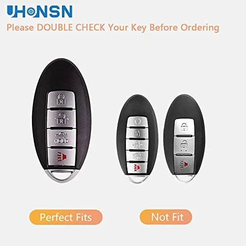 Discount ???? UHONSN For Nissan Key Fob Cover 4 Button Auto Start Soft TPU Smart Keyless Case Keys Protector Chain Cute Car Accessories Girly White ⌛ 4 Discount ???? UHONSN For Nissan Key Fob Cover 4 Button Auto Start Soft TPU Smart Keyless Case Keys Protector Chain Cute Car Accessories Girly White ⌛ - Image 2