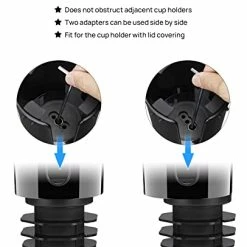 Hot Sale ⭐ OyTutus Car Cup Holder Expander, Automotive Cup Attachable Tray With 360° Rotation,Large Cup Holder Adapt Most Regular Cups With 18-40 Oz, Fit In 2.75-3.25 Inch Car Holder 2 Pcs- Black ⌛ -Car Seat Covers shop 41ck2ce07aL