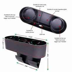New ???? Car Seat Organizer Cup Drink Holders,Multifunctional Gap Filler Storage Box,Insert Organization Helps Reduce Distracted Driving&Holds Phone Mount Mug Bottle Cellphones Coasters Wallet Cards (Black) ???? 12 New ???? Car Seat Organizer Cup Drink Holders,Multifunctional Gap Filler Storage Box,Insert Organization Helps Reduce Distracted Driving&Holds Phone Mount Mug Bottle Cellphones Coasters Wallet Cards (Black) ???? -Car Seat Covers shop 41cnYln30nL