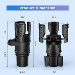 Coupon ✔️ Dual Car Cup Holder Expander, Multifunction Drink Adapter Adjustable Expandable Cupholder For Seat Automotive Auto Truck RV, Compatible With Yeti, Hydroflask 20/24/30/32/40 Oz Water Bottles ???? -Car Seat Covers shop 41d2yy70yhL