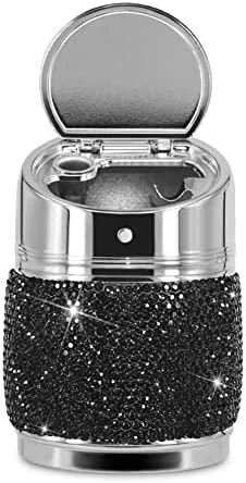 Wholesale ???? Portable Auto Car Cigarette Ashtray Ash Bling Crystal Smokeless Stand Cylinder Cup Holders,Silver ✨ 6 Wholesale ???? Portable Auto Car Cigarette Ashtray Ash Bling Crystal Smokeless Stand Cylinder Cup Holders,Silver ✨ - Image 4