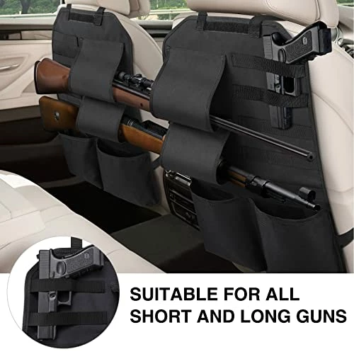 Discount ✨ EZshoot 2PCS Tactical Car Seat Back Gun Rack Holder Organizer With Molle Panel Front Seatback Cover Storage Bag, Gun Rack For Truck, Black/Camo ⭐ 5 Discount ✨ EZshoot 2PCS Tactical Car Seat Back Gun Rack Holder Organizer With Molle Panel Front Seatback Cover Storage Bag, Gun Rack For Truck, Black/Camo ⭐ - Image 3