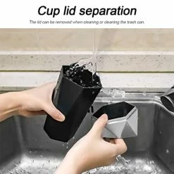 Deals ❤️ 2PCS Car Trash Can With Lid, Mini Portable Auto Garbage Can, Small Leakproof Diamond Design Trash Dustbin, Waterproof Vehicle Rubbish Bins For Automotive Car, Home, Office, Kitchen, Bedroom (Black, 2) ???? -Car Seat Covers shop 41eOSzrGMNL