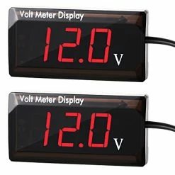 Best deal ???? 2 Pieces DC 4-28V Car Digital Voltmeter 12V Voltage Meter Car Audio Gauge LED Display 12V Meter Waterproof Voltage Gauge Meter For Car Motorcycle (Blue Light) ???? -Car Seat Covers shop 41f1BniVddS