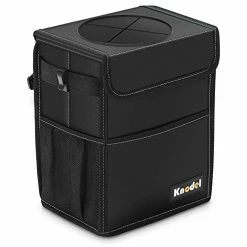Brand new ???? Car Trash Can, Waterproof Car Garbage Can, Car Trash Bag With Lid, Leak-Proof Car Trash Bin, Car Trash Hanging (Medium, Black) ⌛