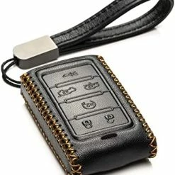 Coupon ???? Vitodeco Genuine Leather Smart Key Fob Case Compatible With Jeep Wagoneer, Jeep Grand Wagoneer, Jeep Grand Cherokee 2022 (5-Button, Black) ???? -Car Seat Covers shop 41fgGiqaIaL. AC