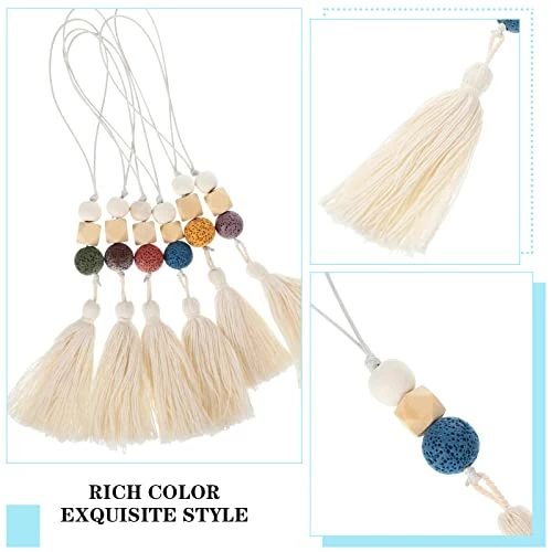 Best Sale ???? 6 Pcs Colorful Lava Rock Car Diffuser Boho Essential Oil Car Tassel Diffuser Hanging Bead Diffuser Colorful Lava Rock Car Charm Vent Diffuser For Car Interior Decor ???? 5 Best Sale ???? 6 Pcs Colorful Lava Rock Car Diffuser Boho Essential Oil Car Tassel Diffuser Hanging Bead Diffuser Colorful Lava Rock Car Charm Vent Diffuser For Car Interior Decor ???? - Image 3