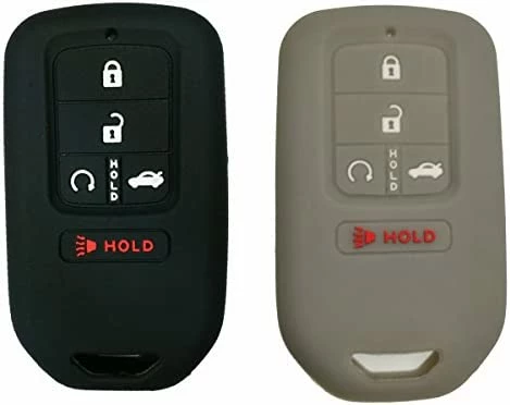 Discount ???? 2Pcs Coolbestda Silicone Full Protective Key Fob Remote Cover Case Skin Jacket For 2017 2018 2019 2020 2021 Honda Civic Accord Pilot CR-V 5 Buttons Smart Key A2C81642600 Black Grey ???? 8 Discount ???? 2Pcs Coolbestda Silicone Full Protective Key Fob Remote Cover Case Skin Jacket For 2017 2018 2019 2020 2021 Honda Civic Accord Pilot CR-V 5 Buttons Smart Key A2C81642600 Black Grey ???? - Image 6