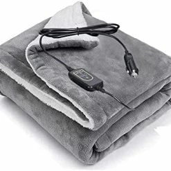 Flash Sale ???? For Less Amazingforless Plaid 12V Heated Fleece Car Blanket With Controller For Timer & Heat Levels Plaid Electric Car Blanket (Black & White Plaid) ???? -Car Seat Covers shop 41fsTWopZ3L. AC