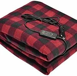 Flash Sale ???? For Less Amazingforless Plaid 12V Heated Fleece Car Blanket With Controller For Timer & Heat Levels Plaid Electric Car Blanket (Black & White Plaid) ???? -Car Seat Covers shop 41g4oHhbSTL. AC