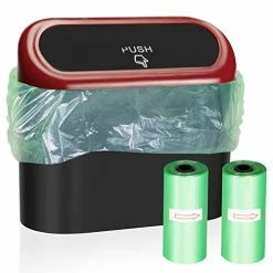 Best reviews of ???? Car Trash Can Bin With Lid And 60pcs Trash Bags Small Car Garbage Can Leakproof Mini Car Accessories Trash Bin Car Dustbin Organizer Container For Car Office Home Black,2pcs ???? -Car Seat Covers shop 41gMPtXw44L