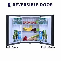 Brand new ???? Semi Truck Refrigerator 1.4 Cu.Ft, AC/DC Mini Fridge With Lock, Reversible Door, 12V Quiet Absorption Refrigerator For Truck, RV, Camper, Caravan, Boat, Black ⭐ -Car Seat Covers shop 41grEU5mQDL