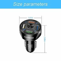 Wholesale ⌛ Car Charger Adapter, 4 Ports USB Fast Car Charger QC3.0, Quick Car Phone Charger With LED Light Display, Compatible With IPhone 12 Pro Max/11 Pro/XS/XR, Galaxy S20 Ultra And More (Black) ❤️