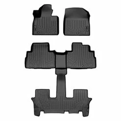 Promo ⌛ SMARTLINER All Weather Custom Fit Black 3 Row Floor Mat Liner Set Compatible With 2020-2023 Kia Telluride With 2nd Bucket Seats Without Center Console ????