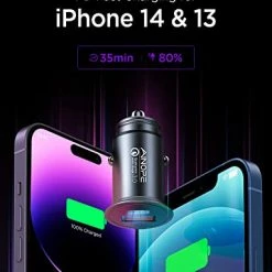 Outlet ???? USB C Car Charger, 48W IPhone Car Charger Fast Charging [Mini&Metal], AINOPE Fast USB Car Charger Adapter PD30W&QC3.0 Compatible With IPhone 14 Pro Max Plus 13 12 11 Samsung S22/21/20 Note20/10 Pixel Red ???? -Car Seat Covers shop 41i9gId6qHL