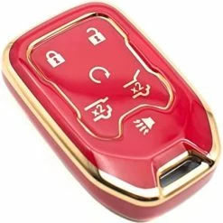 Coupon ⌛ Key Fob Cover Compatible With Chevy Chevrolet Suburban Tahoe GMC Terrain Yukon Yukon XL Smart 6 Buttons TPU Remote Keyless Key Fob Case Protection Shell Accessories, White ✔️ -Car Seat Covers shop 41iEygT FCL. AC