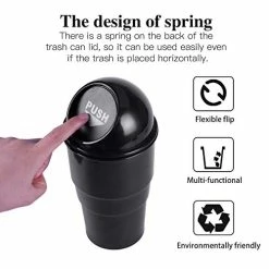 Buy ???? Mini Car Trash Can, Small Automatic Portable Trash Can With Lid, For Car Home Office (Black) Gray-1 Pack ???? 20 Buy ???? Mini Car Trash Can, Small Automatic Portable Trash Can With Lid, For Car Home Office (Black) Gray-1 Pack ???? -Car Seat Covers shop 41iG03Z7i8L