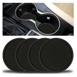 Top 10 ???? Car Cup Coaster, 4PCS Universal Non-Slip Cup Holders Embedded In Ornaments Coaster, Car Interior Accessories, Black ????