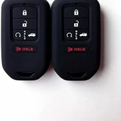 New ???? Silicone Key Fob Cover For Honda Accord Civic CR-V CRV Pilot Passport Insight EX EX-L Touring | Car Accessory | Key Protection Case - 2 Pcs (Black) ???? -Car Seat Covers shop 41ivUIJubBL. AC
