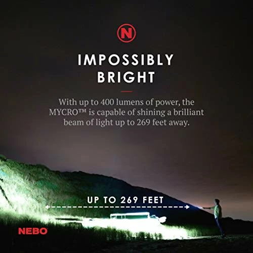 New ⭐ NEBO Mycro Rechargeable LED Keychain Light | Key Ring Flashlight Features 6 Light Modes, Red ???? 4 New ⭐ NEBO Mycro Rechargeable LED Keychain Light | Key Ring Flashlight Features 6 Light Modes, Red ???? - Image 2
