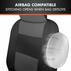 Flash Sale ???? Croc Skin Faux Leather Car Seat Covers, Full Set Gray – Front And Back Split Bench Seat Covers, Airbag Compatible, Interior Covers For Cars Trucks Vans And SUVs Charcoal ???? -Car Seat Covers shop 41kCK1bbjiL