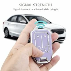 Budget ???? OFFCURVE Compatible With GMC Key Fob Cover Key Fob Case For Chevy Suburban Tahoe Terrain Acadia Yukon Silverado GMC Sierra 1500 2500HD 3500HD Car Accessories Smart Key Protector, Purple Black-gold ???? -Car Seat Covers shop 41kM2qhffoL