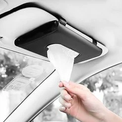 Best deal ???? Car Visor Tissue Holder, Mask Holder For Car, Sun Visor Napkin Holder, Mask Dispenser For Car, Premium Car Tissue Box For Car, Vehicle (Black) ✨