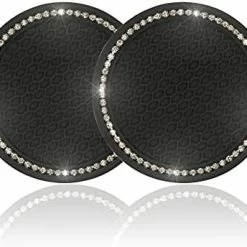 Promo ???? Car Cup Holder Coaster, 2 Pack Universal Auto Anti Slip Cup Holder Insert Coaster, Bling Crystal Rhinestone Car Interior Accessories-Black ???? -Car Seat Covers shop 41krM0t3qXL. AC