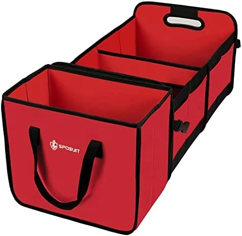 Hot Sale ???? Trunk Organizer For Car - Collapsible Trunk Storage With 11 Pockets & Reinforced Handles, SUV Trunk Organizers For Grocery Cargo Red ???? 9 Hot Sale ???? Trunk Organizer For Car - Collapsible Trunk Storage With 11 Pockets & Reinforced Handles, SUV Trunk Organizers For Grocery Cargo Red ???? - Image 7