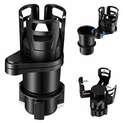Hot Sale ???? Dual Cup Holder Expander For Car, 2 In 1 Multifunctional Car Cup Holder Expander With Adjustable Base All Purpose For 20 Oz Bottles Cups Drinks Snacks Compatible With Most Cars … ✨