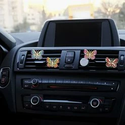 Best Pirce ⌛ 4 Pieces Car Butterfly Diffuser Vent Clips Car Air Vent Decoration Butterfly Rhinestone Car Interior Charm Bling Accessories For ???? Women ???? Girls, 5 X 3.6 Cm / 1.97 X 1.42 Inches ???? -Car Seat Covers shop 41mJ5f81deL