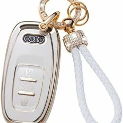 Cheapest ???? Gematay For Toyota Key Fob Cover With Lanyard, Car Key Case Protection For 2018-2022 Camry RAV4 Highlander Avalon C-HR Prius Corolla GT86 Smart Key Holder For Chevy B 4 Button ???? -Car Seat Covers shop 41mNqR85N8L. AC